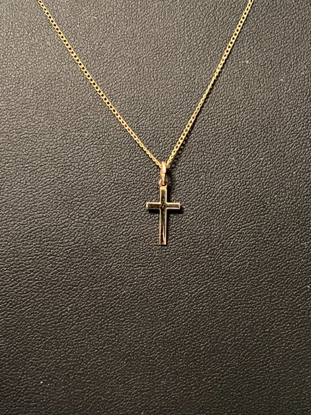 Petite Goldplated Sterling Cross Pendant Necklace (186)